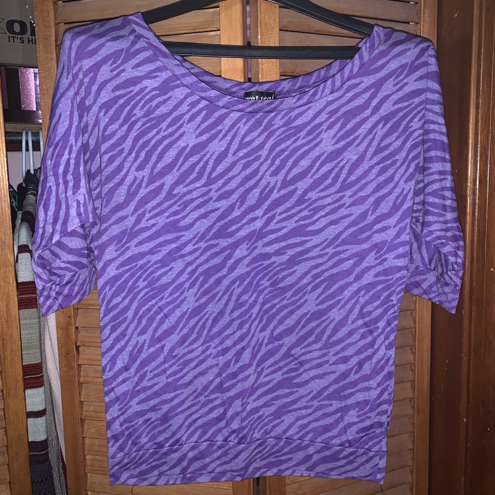 Wet Seal purple zebra top.